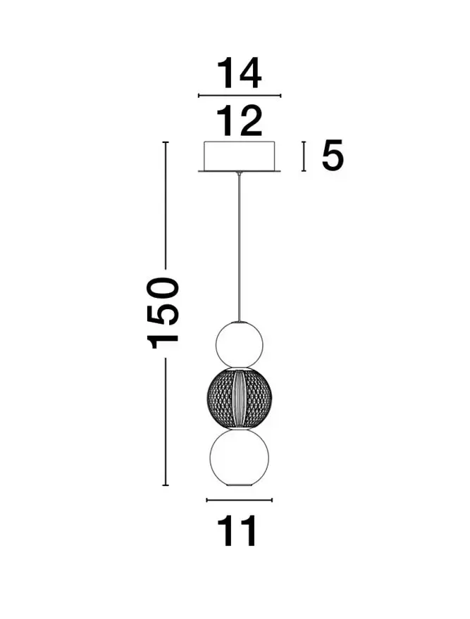 Luster NOVA LUCE 9511030 LED 6W 322lm 3200K 230V IP20